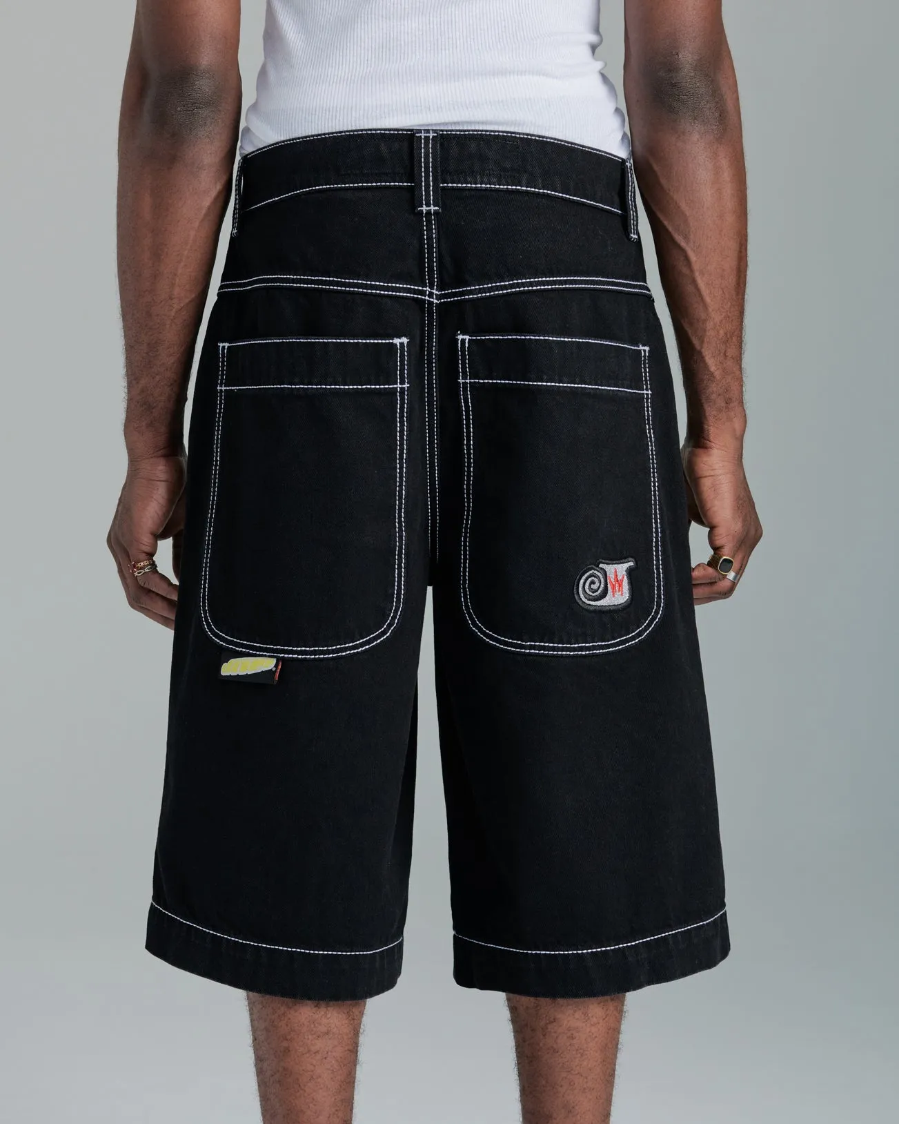 101 Twin Cannon Shorts. 14" Inseam. Jet Black.