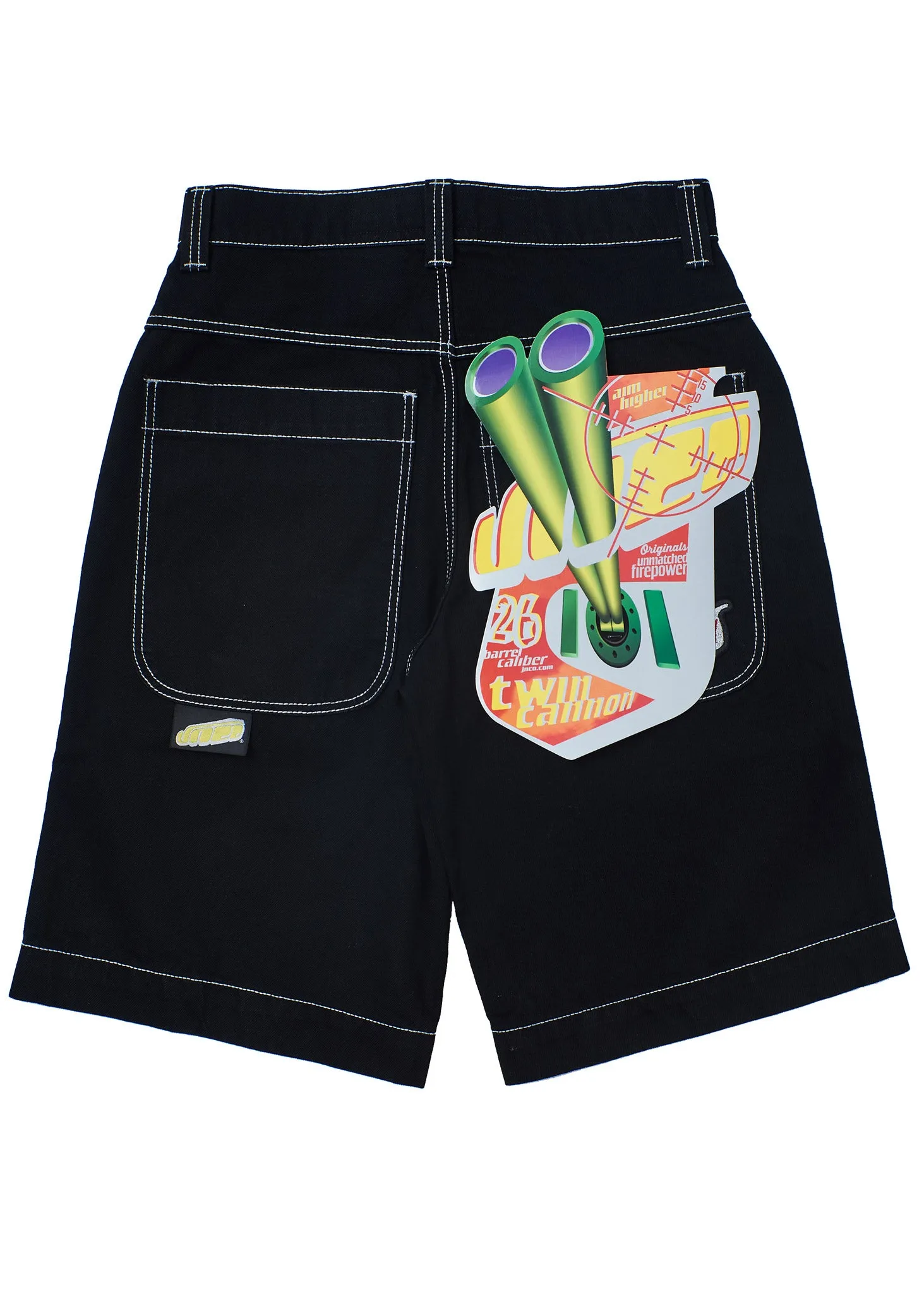 101 Twin Cannon Shorts. 14" Inseam. Jet Black.