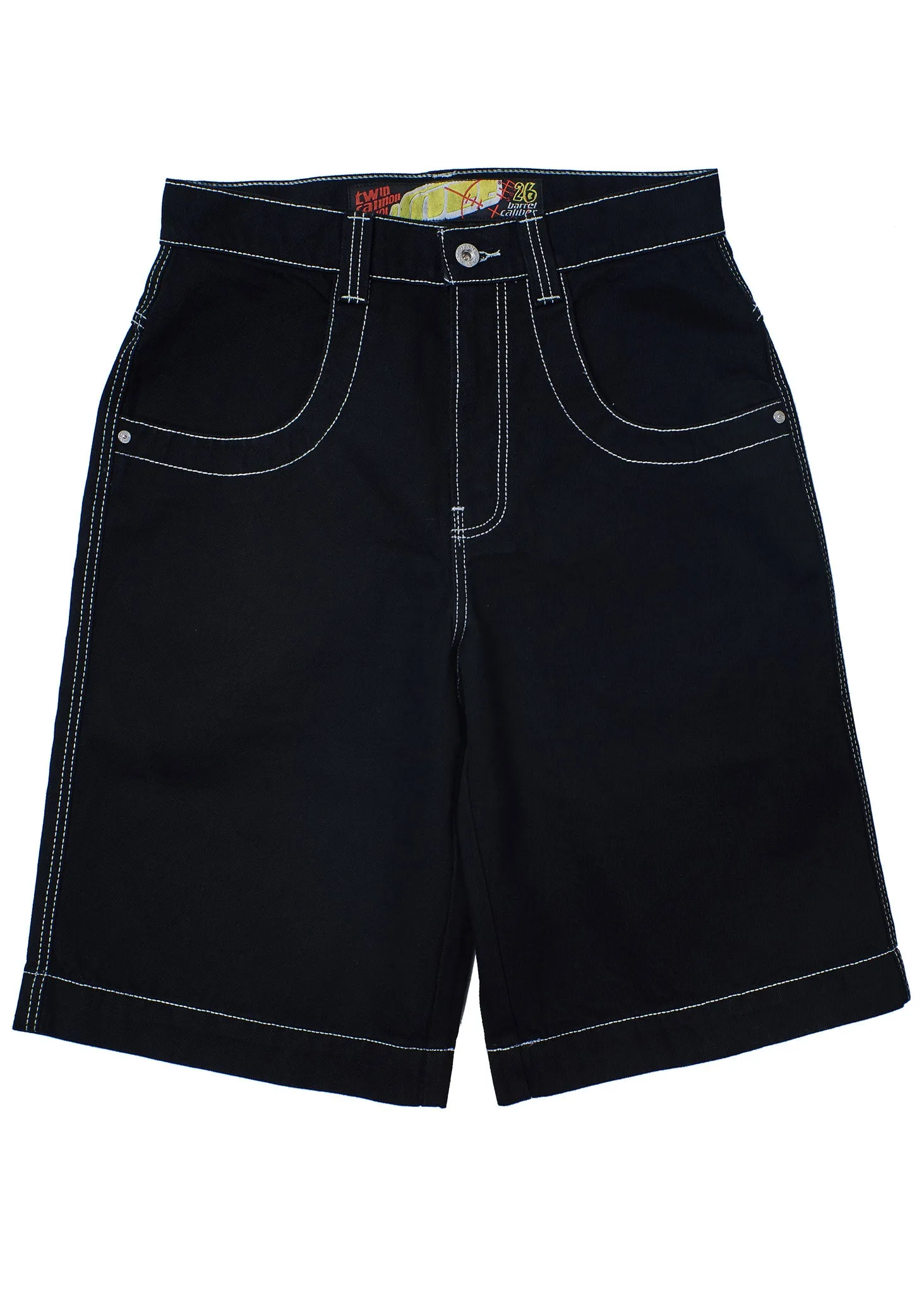 101 Twin Cannon Shorts. 14" Inseam. Jet Black.