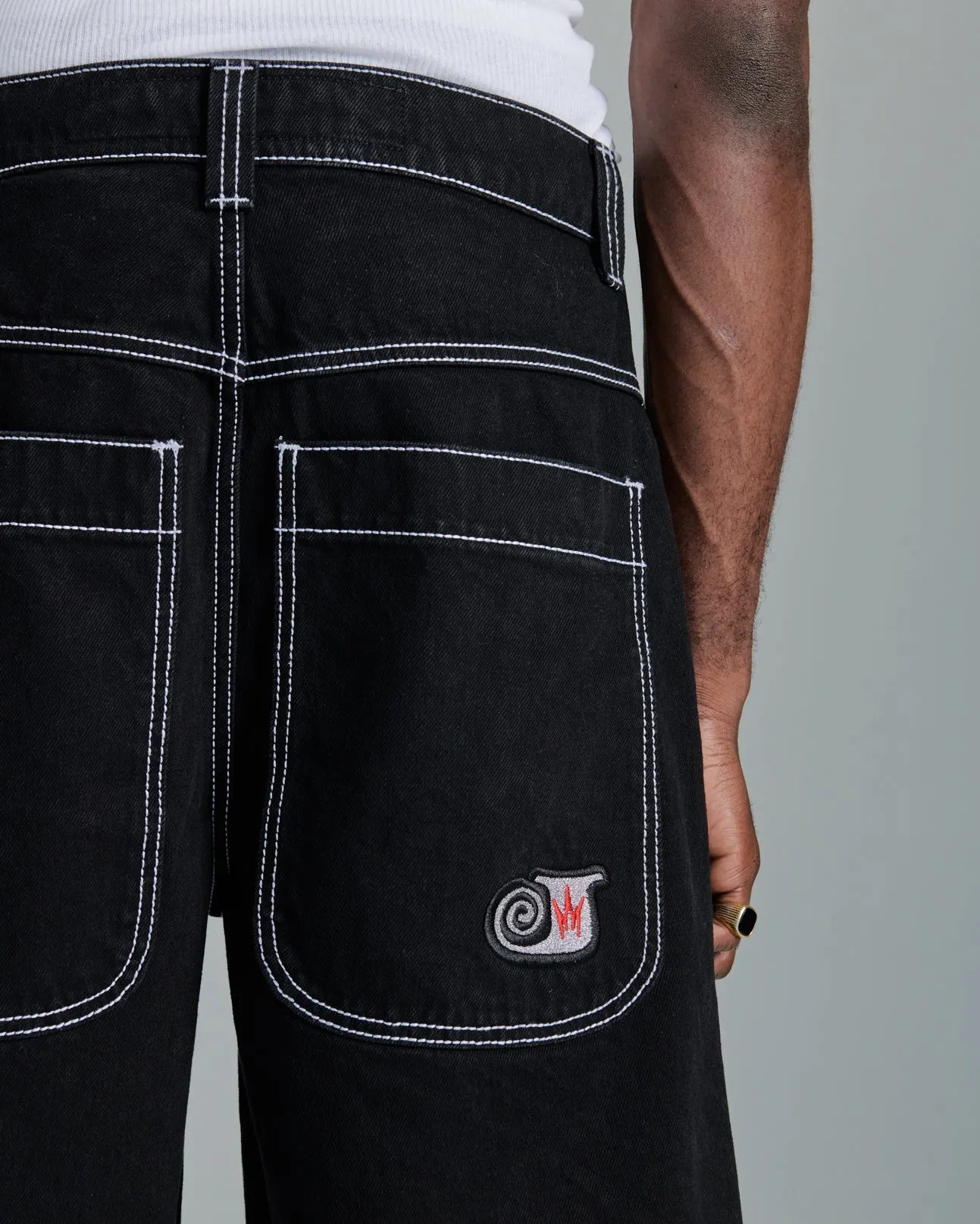 101 Twin Cannon Shorts. 14" Inseam. Jet Black.