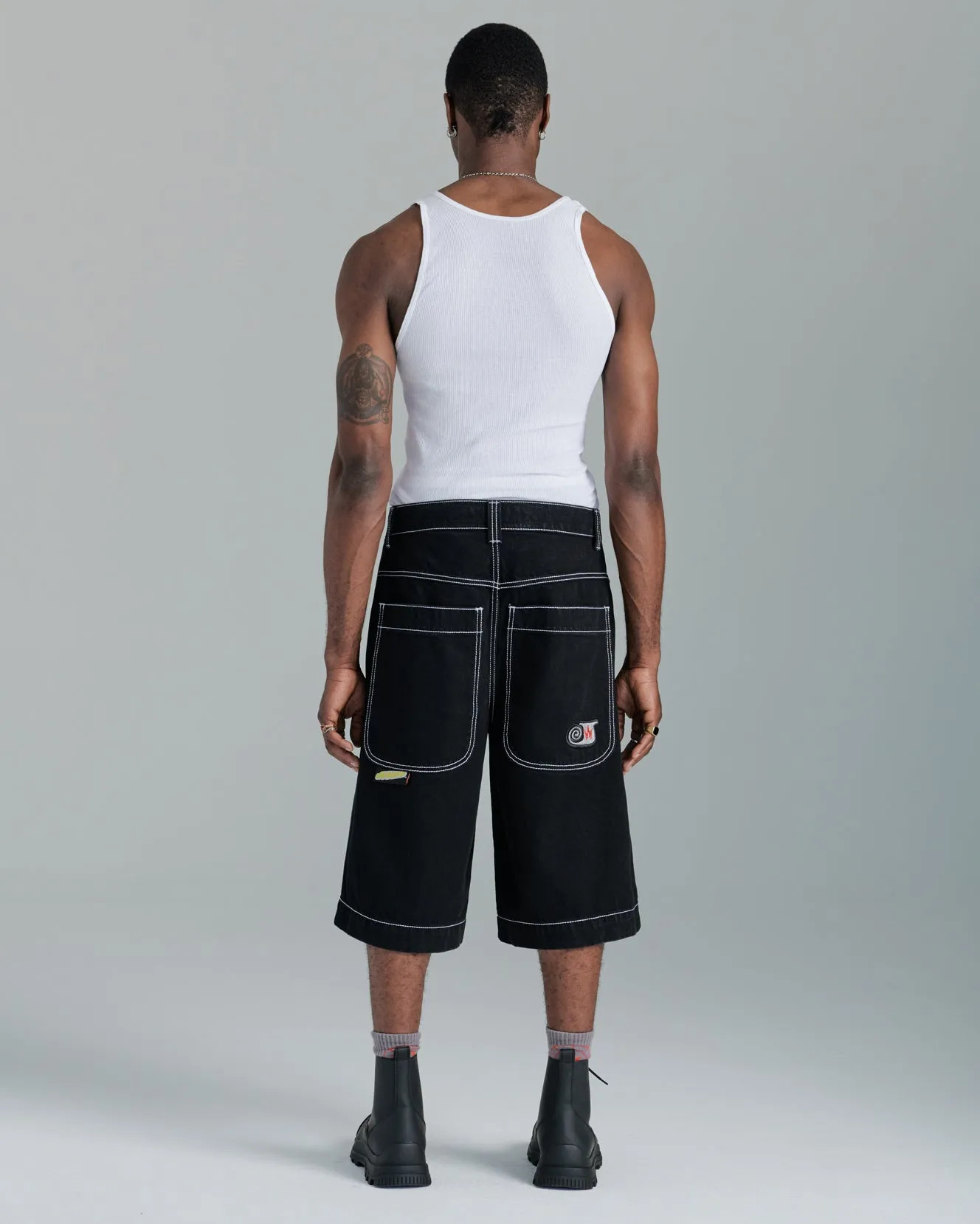 101 Twin Cannon Shorts. 14" Inseam. Jet Black.