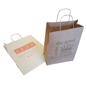 10" x 12" Twist Paper Bags - Unprinted sample