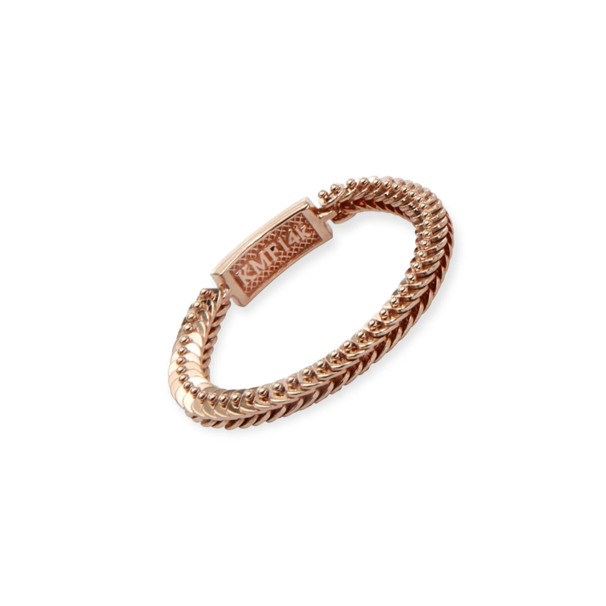 Alexandre 14K Rose Gold Imperial Rope Rings