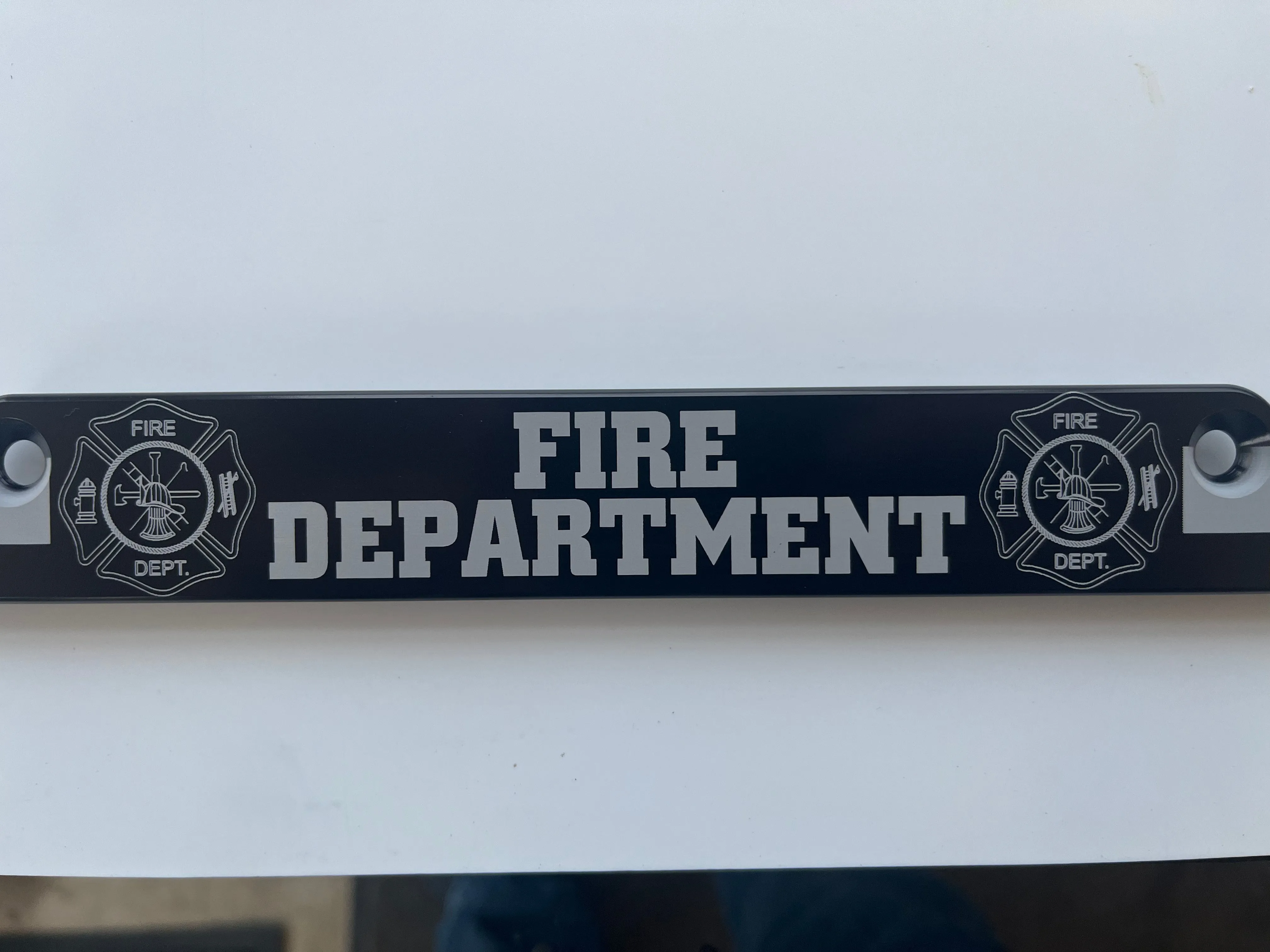 American Flag Fire Department License Plate Frame