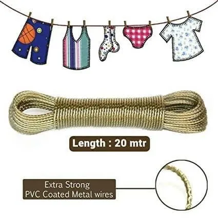 Anti-Rust Wire Rope For Hanging clothes (Pack of 2)