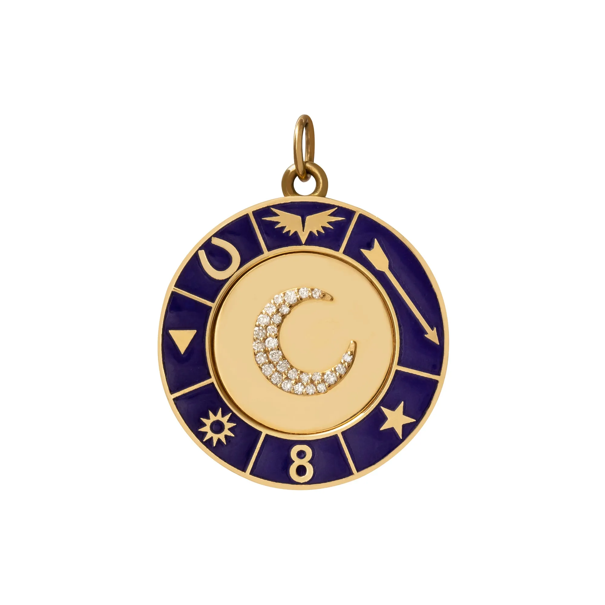 Blue Crescent Medallion