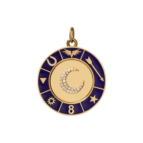 Blue Crescent Medallion