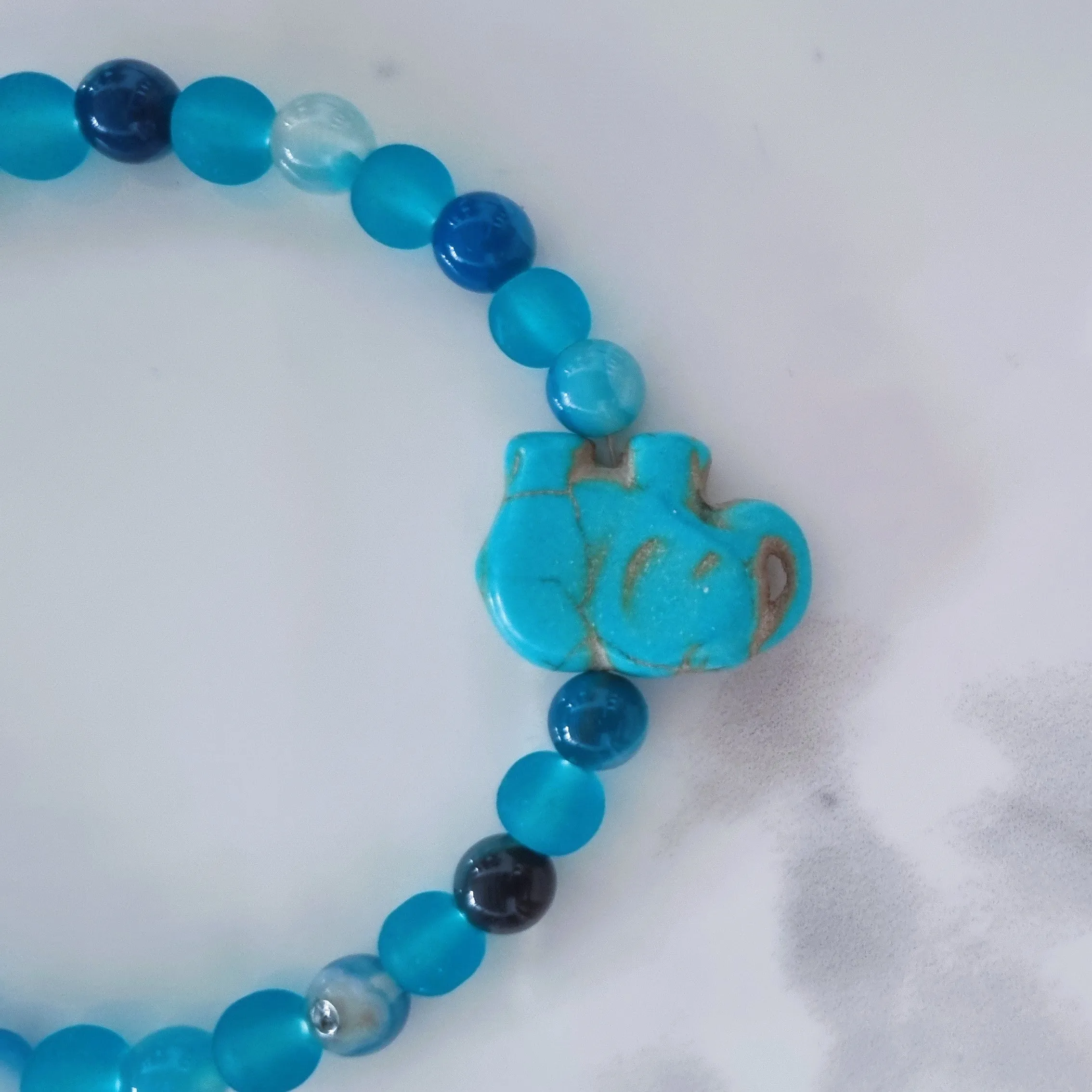 Blue elephant bracelet