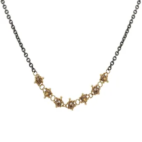 Champagne Diamond Textile Necklace