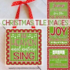 Christmas Tile Art Set PRINTABLE {Clearance}