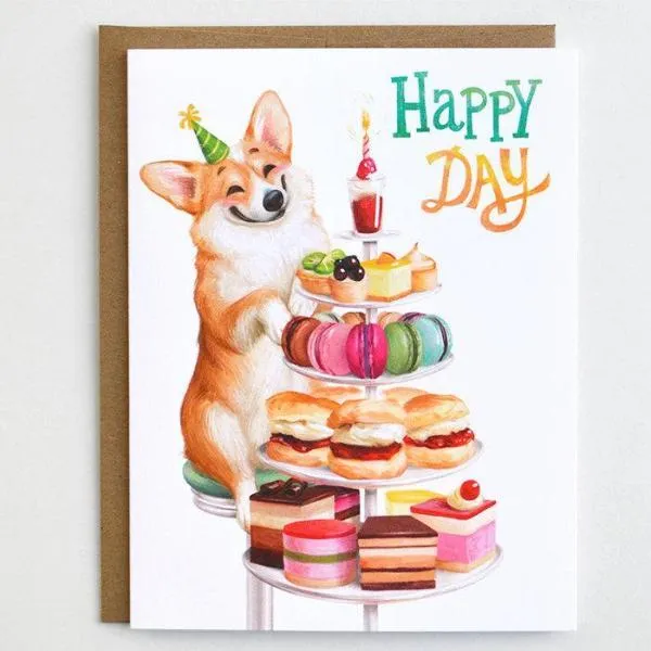 Corgi Birthday Card