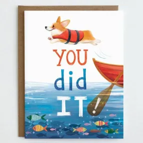 Corgi Graduation Card