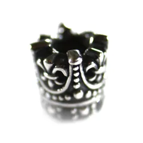 Crown silver beads