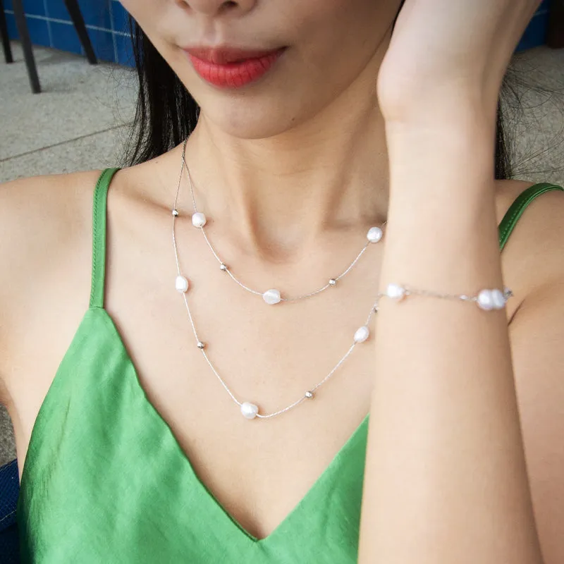 Double Layer Freshwater Pearl Necklace