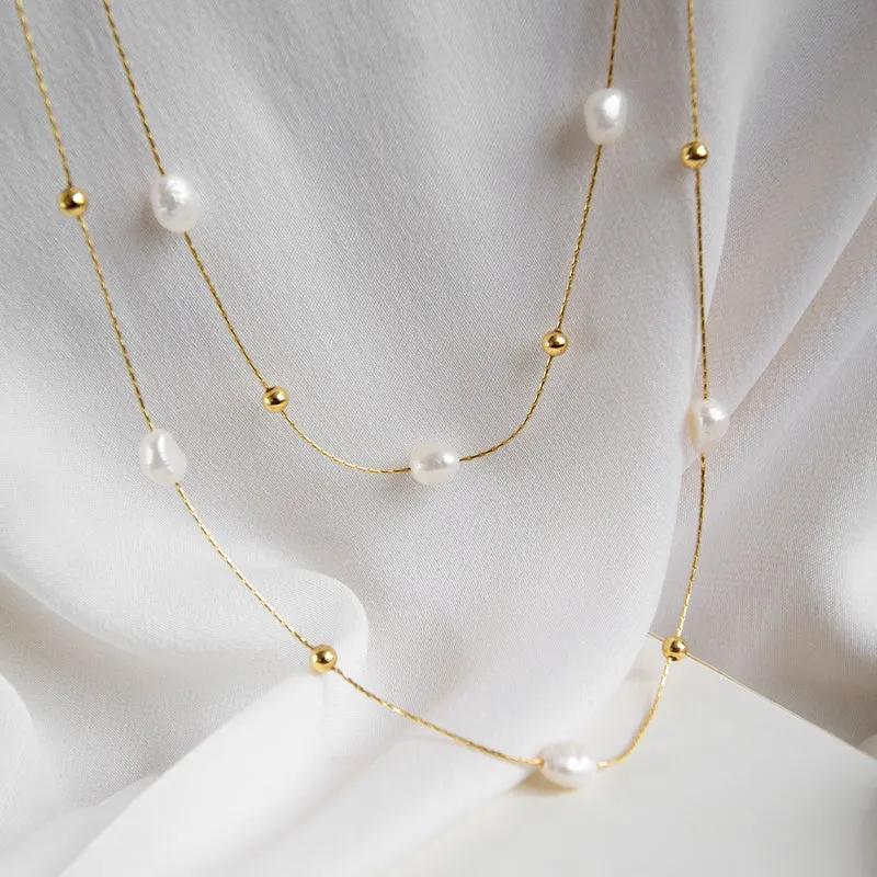 Double Layer Freshwater Pearl Necklace