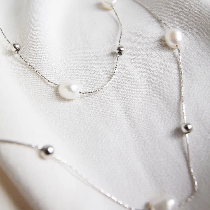 Double Layer Freshwater Pearl Necklace