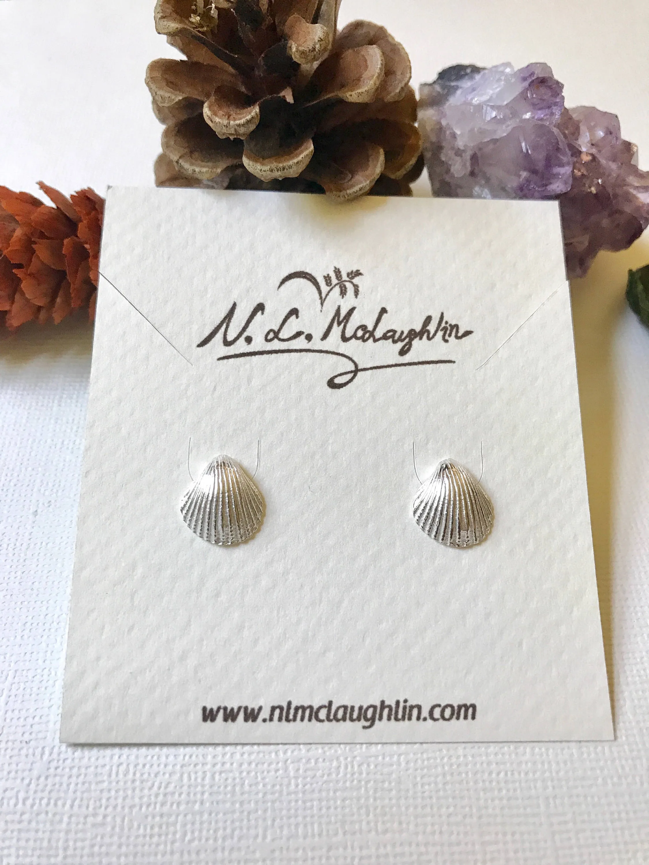 Hawaiian Shell Stud Earrings