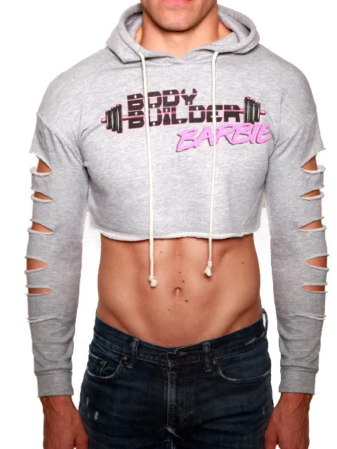 Kameron Michaels: Body Builder Barbie Crop Top Hoodie *REG $50