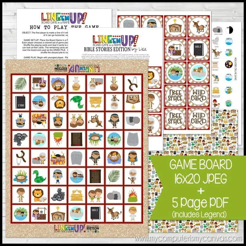 LINE 'Em UP! {BIBLE Stories} PRINTABLE Game