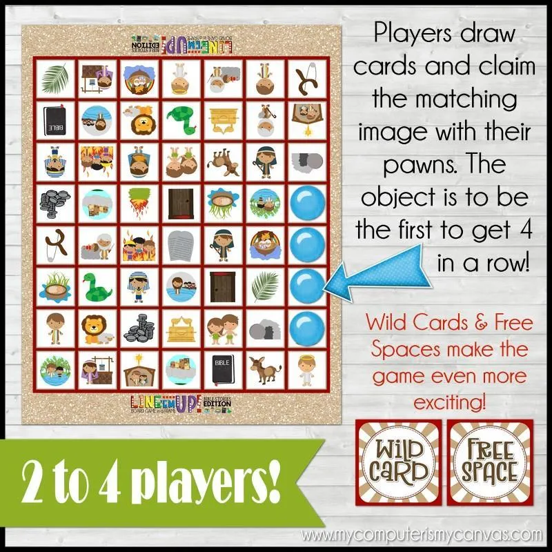 LINE 'Em UP! {BIBLE Stories} PRINTABLE Game