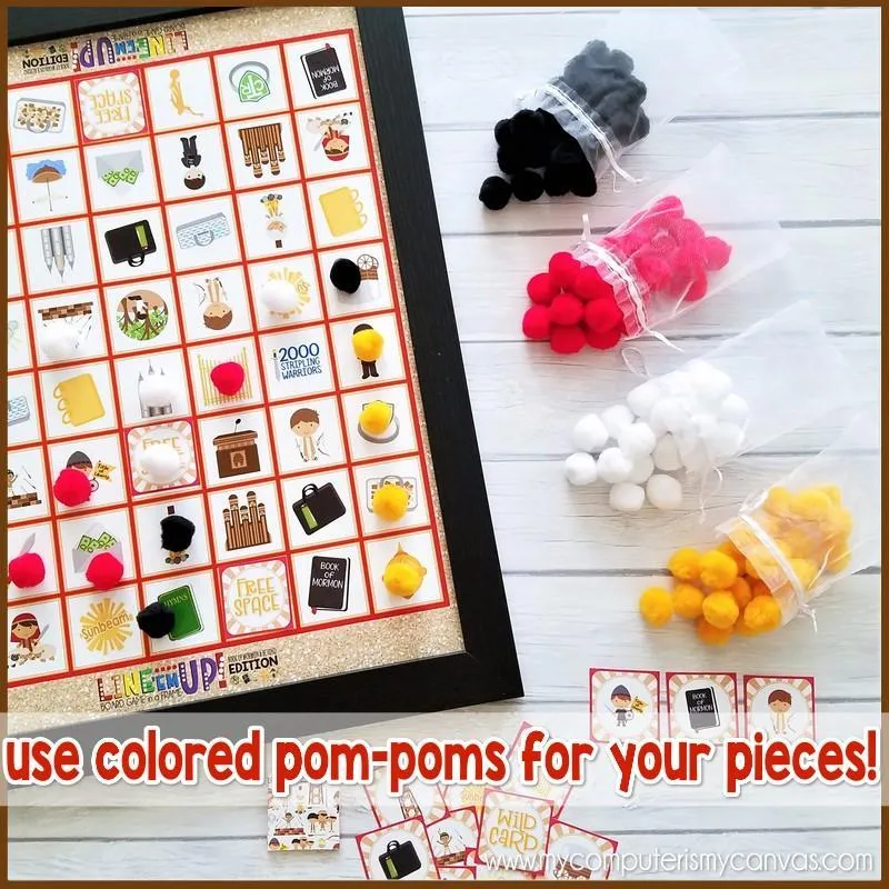 LINE 'Em UP! {BOOK of MORMON} PRINTABLE Game