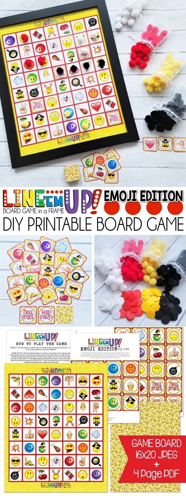 LINE 'Em UP! {EMOJI} PRINTABLE Game