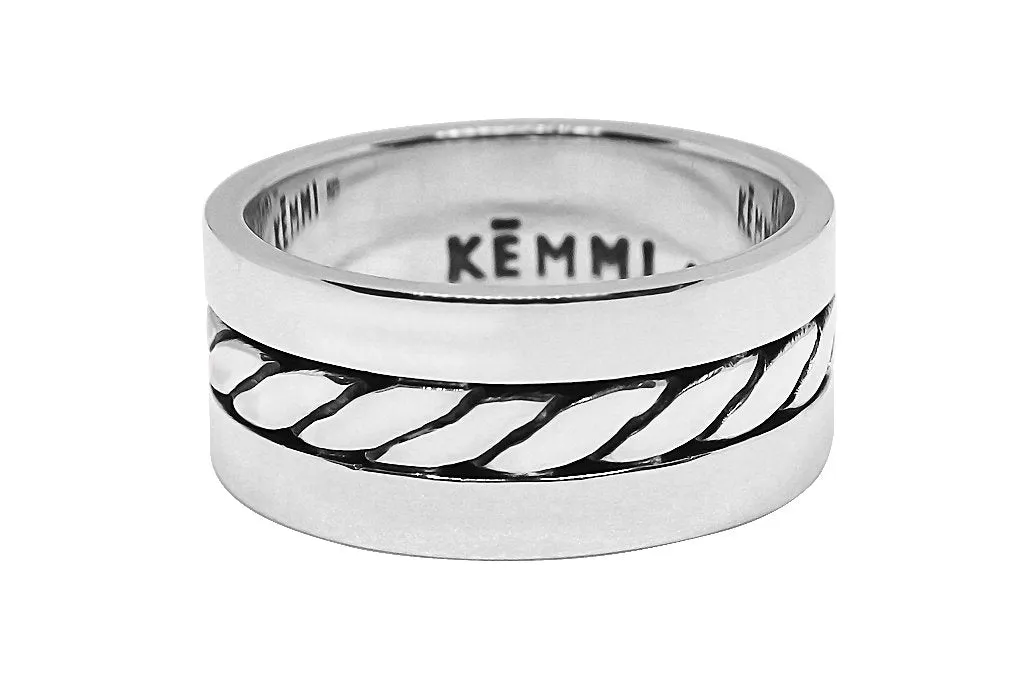 Men's Silver Rope Ring