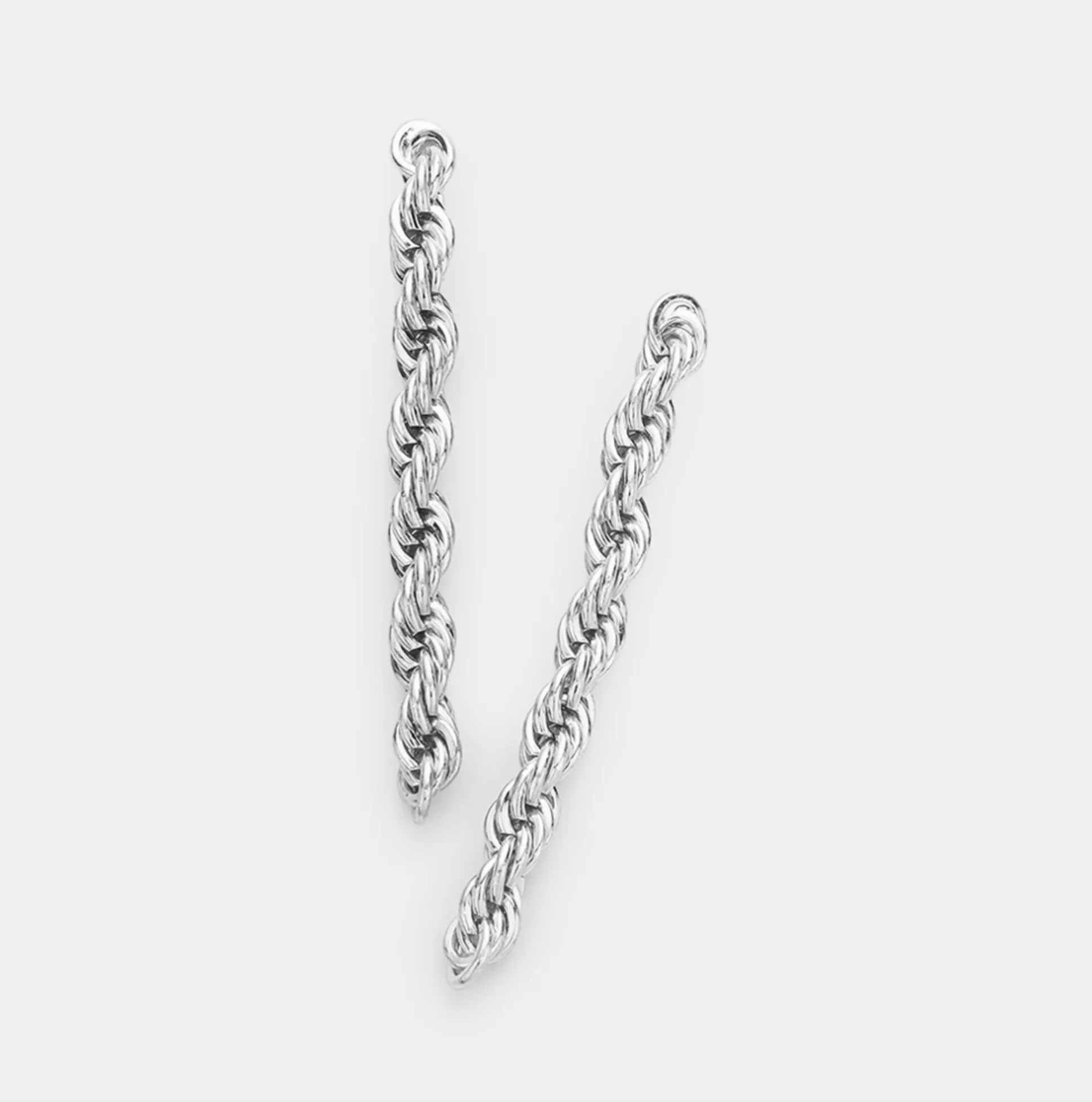 Metal Chain Linear Dangle Earrings