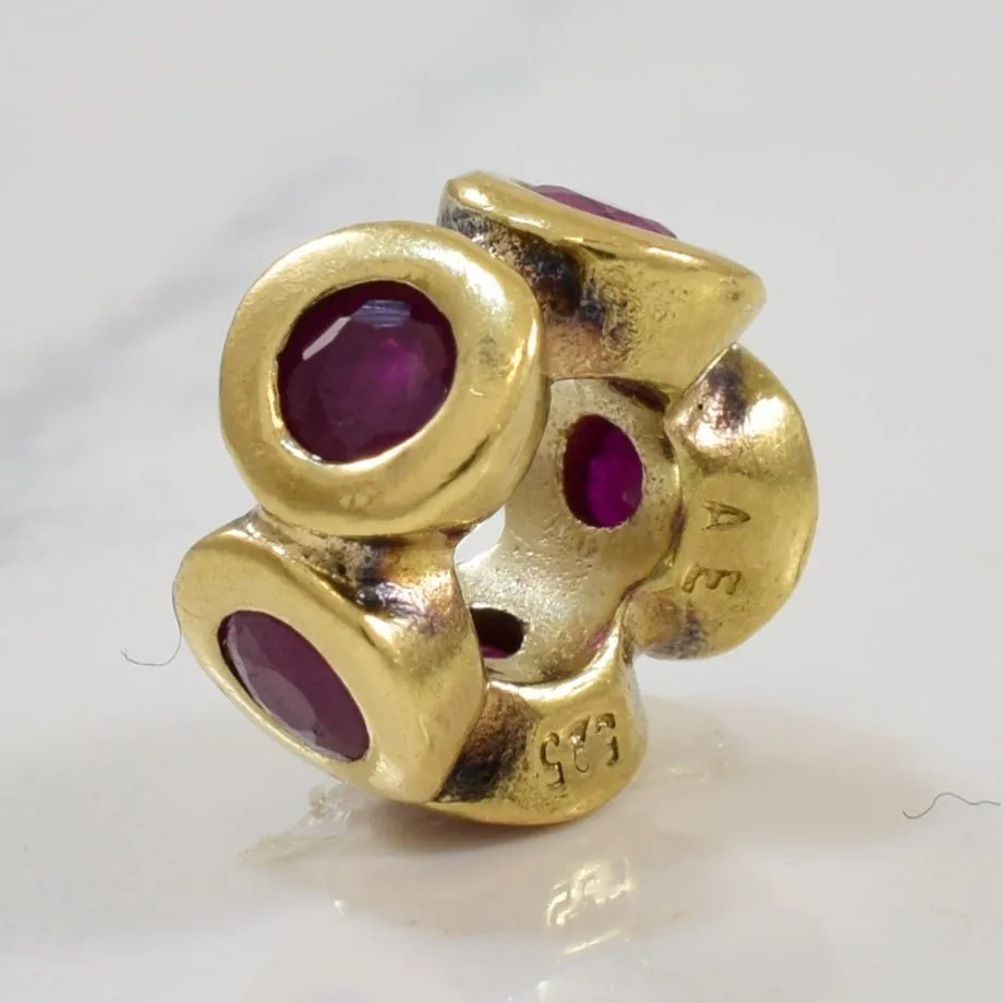 'Pandora' Ruby Lights Spacer Charm | 0.70ctw |