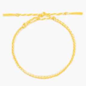 Pranayama Cotton Bracelet (Yellow)