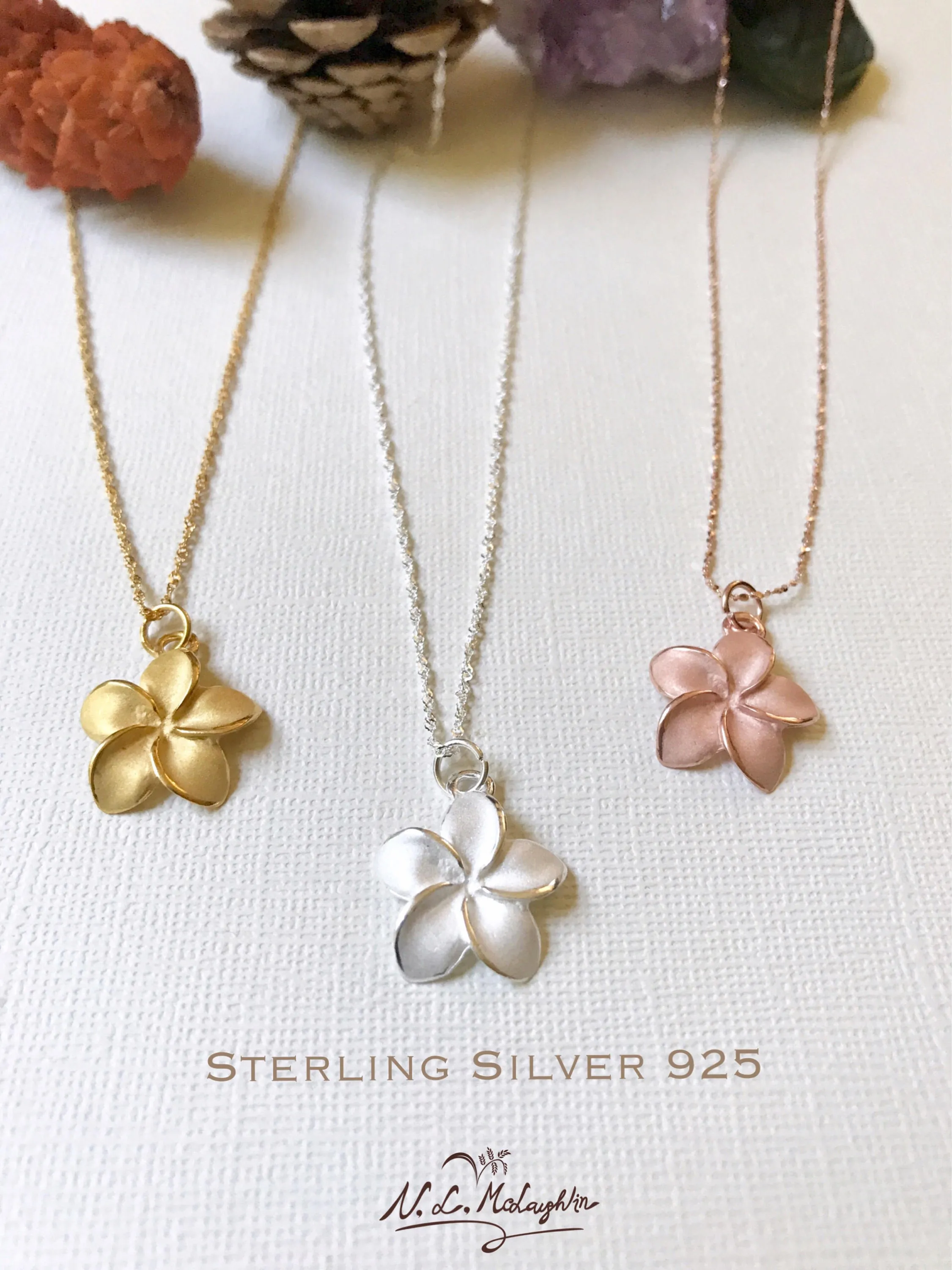 Sale! Gold over Sterling Silver plumeria necklace, Plumeria necklace, Hawaiian necklace, Plumeria jewelry, Flower necklace,Bridesmaid gift