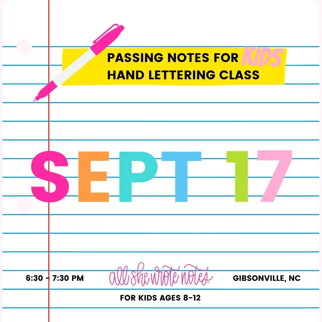 Sept 17 - Passing Notes for Kids