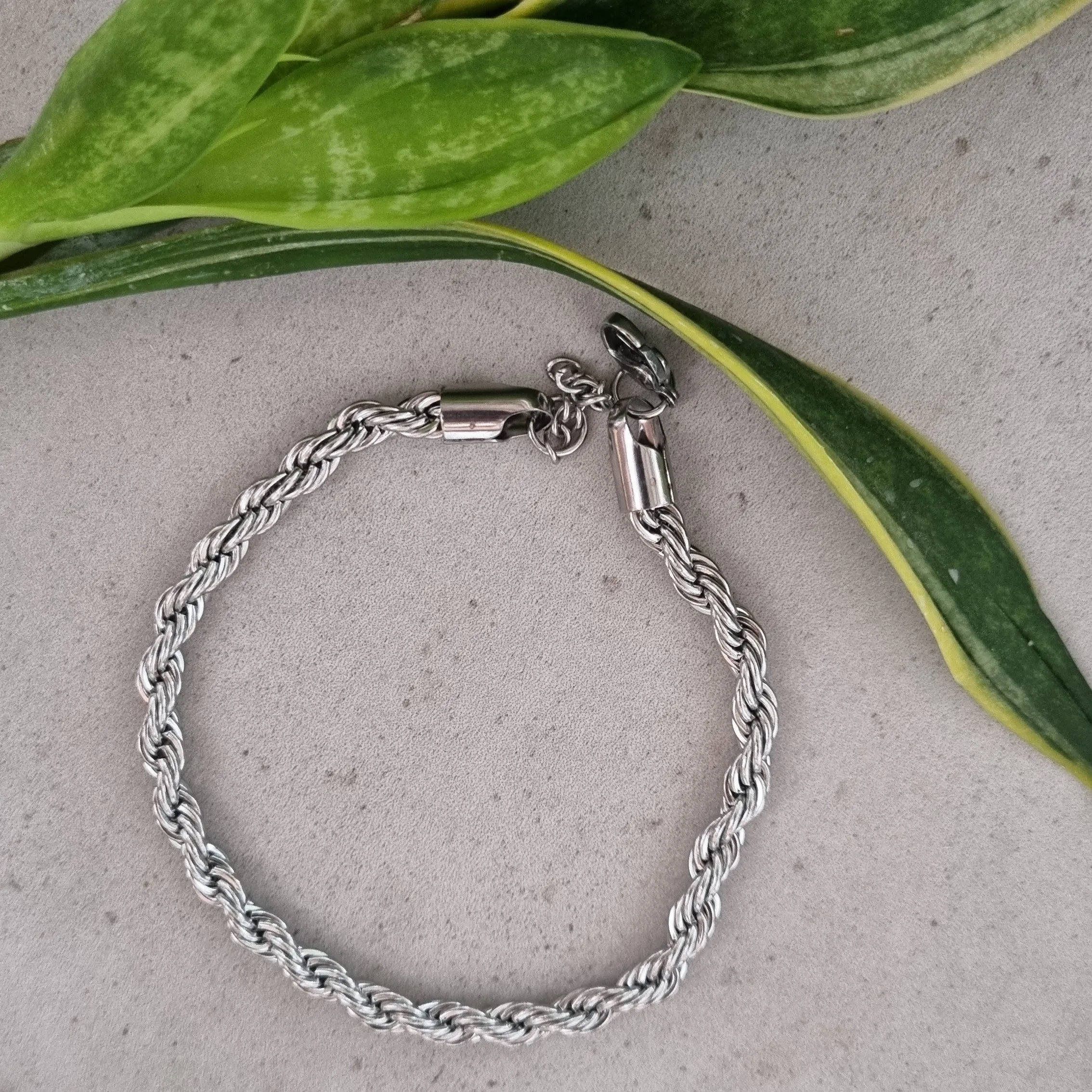 Thick rope chain anklet